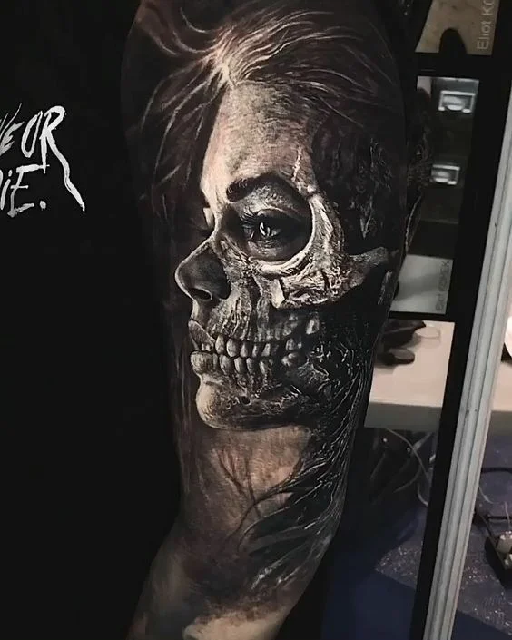 Tattoo style Horror - creepy, talented.