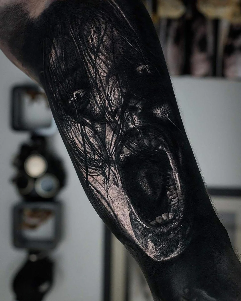 Tattoo style Horror - creepy, talented.