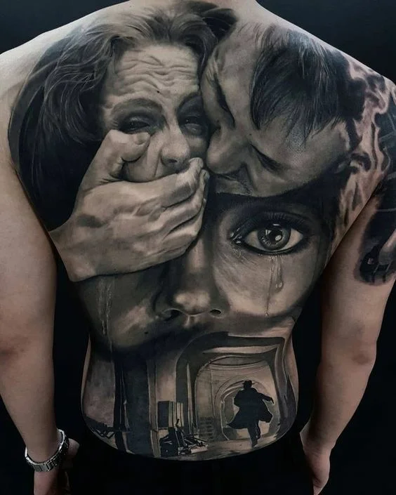 Tattoo style Horror - creepy, talented.