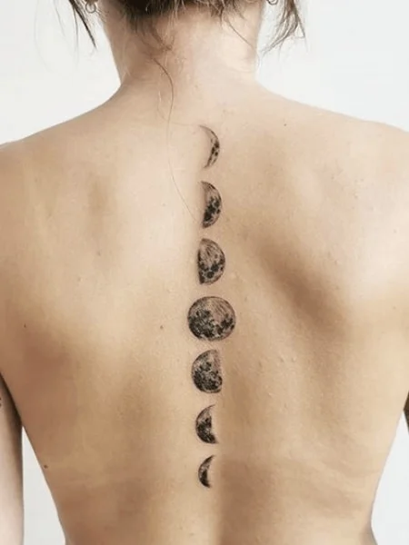 Moon phases tattoo