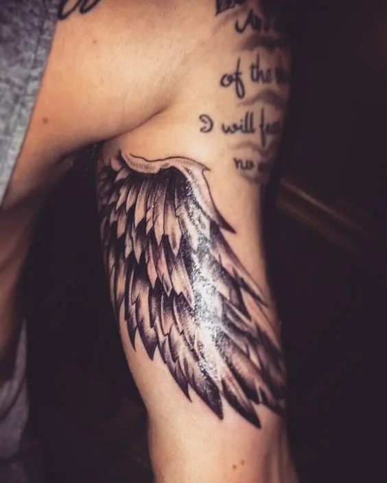 Tattoo of an angel's wing on your arm