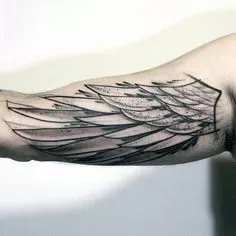 Tattoo of an angel's wing on your arm