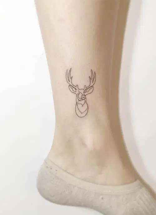 A selection of deer tattoos for women