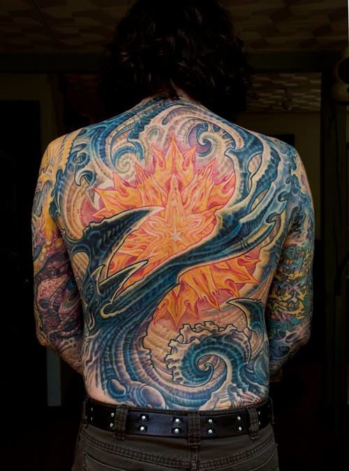 Bioorganic tattoos on the back