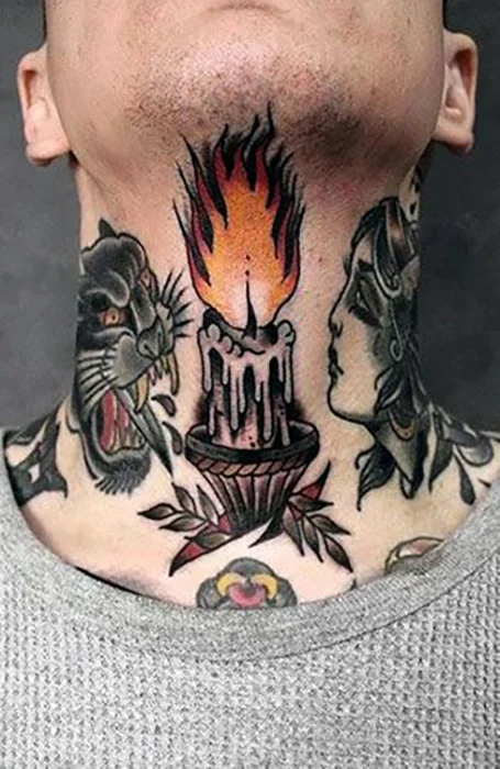 30 ideas for the coolest neck tattoos for men