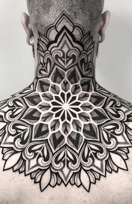 30 ideas for the coolest neck tattoos for men