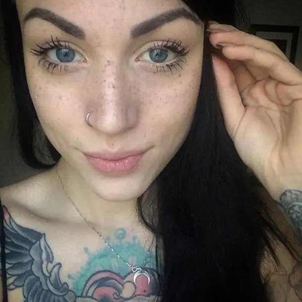 Tattoos with freckles.