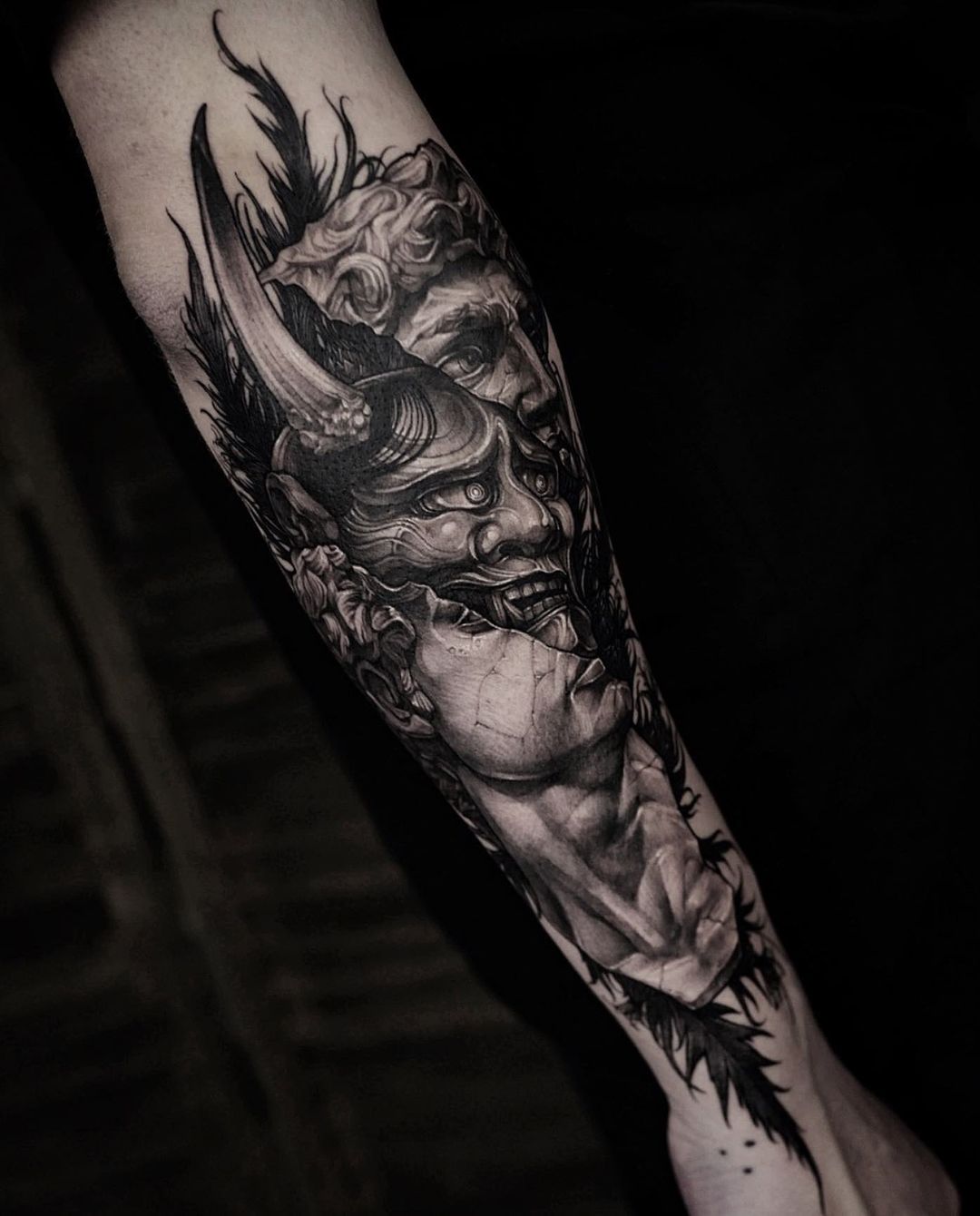 Horror style tattoo