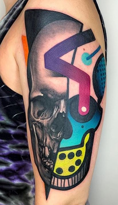 Tattoo in the style of New school