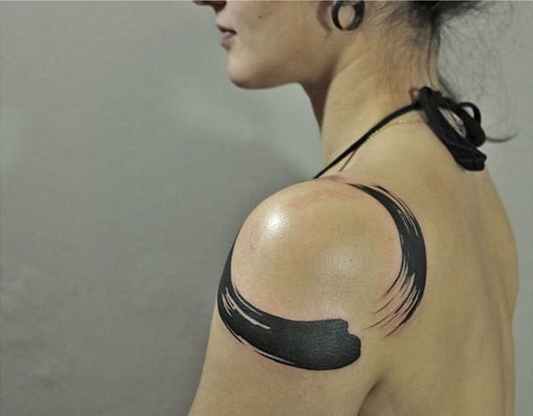 18 interesting brushstroke style tattoos