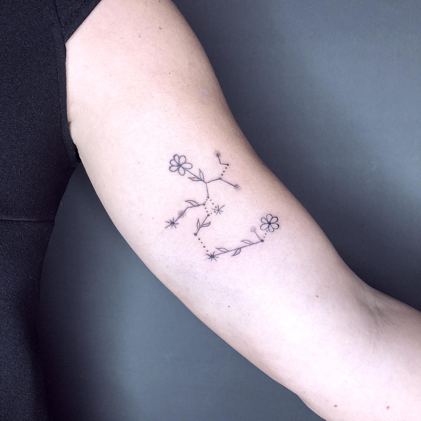 Sagittarius tattoo ideas with flowers