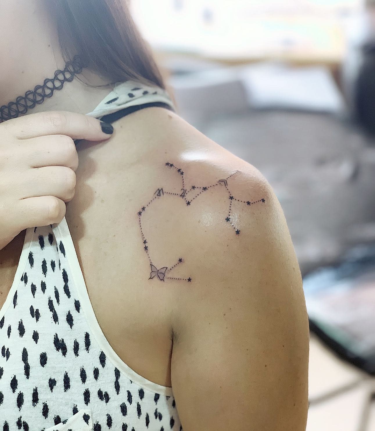 Sagittarius tattoos on the shoulder