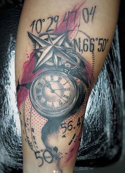 Thrash Polka Compass Tattoos