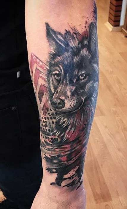 Thrash Polka Tattoos Wolf