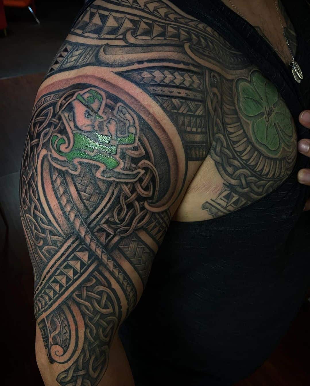 Traditional Celtic tattoos, Scottish Celtic tattoos, green ink