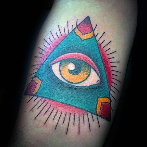 Eye tattoos on forearm