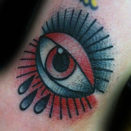 Eye tattoos on the arm