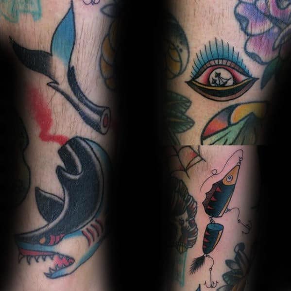 Eye tattoos on the arm