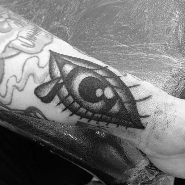 Eye tattoos on the wrist