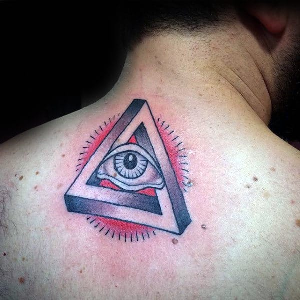 Eye tattoos on the back