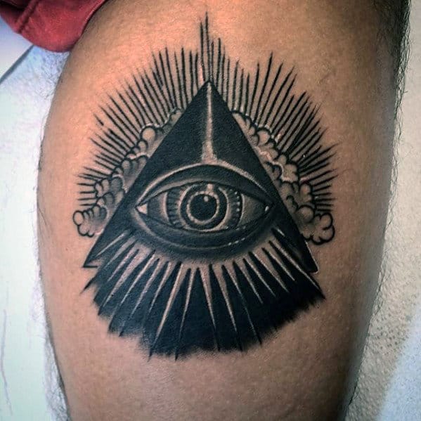 Eye tattoos on legs