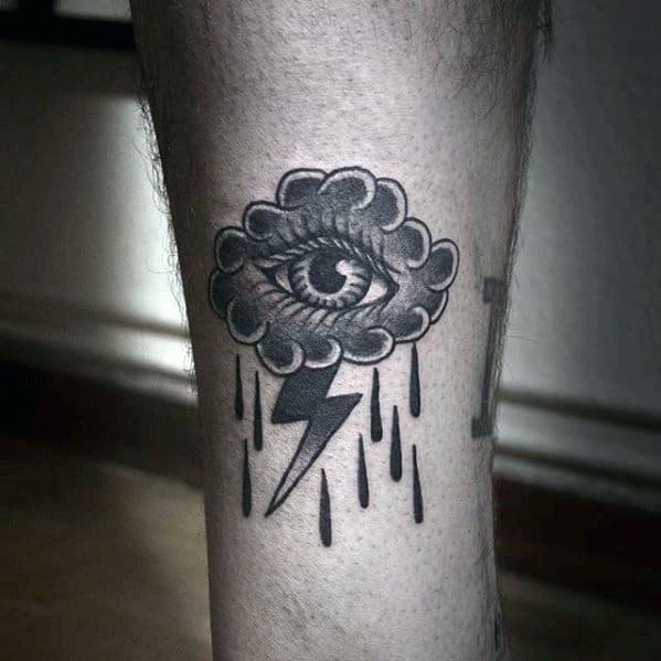 Eye tattoos on legs