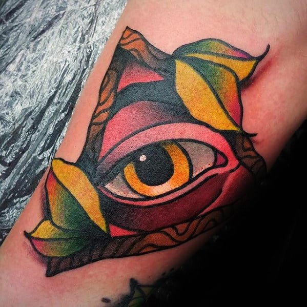 Eye tattoos on forearm