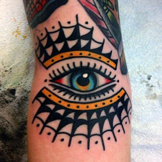 Eye tattoos on forearm