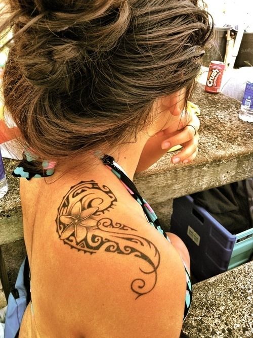 Ocean and Spearhead Polynesian Tattoo on Sleeve 33 Best Polynesian Tattoos