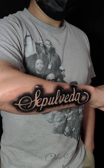 Tattoo on your arm with a name