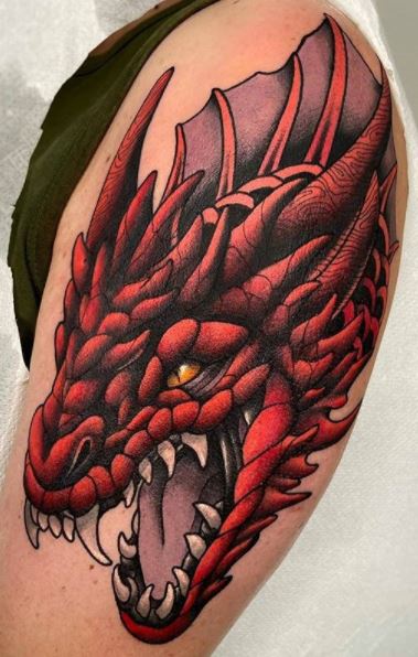 Dragon tattoos on the arm