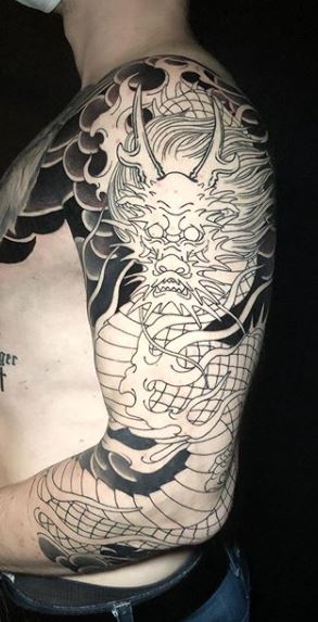 Dragon tattoos on the arm