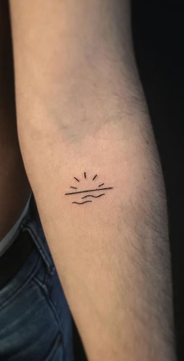 Simple tattoos on the arm