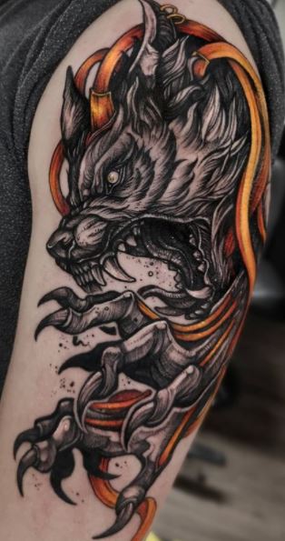 Animal tattoos on the arm