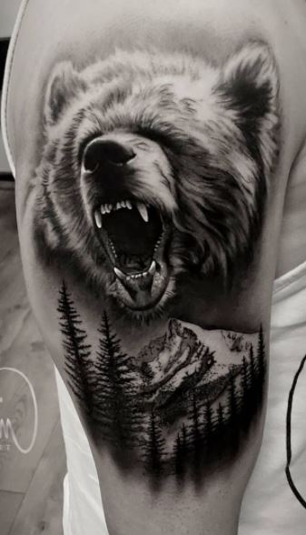 Animal tattoos on the arm