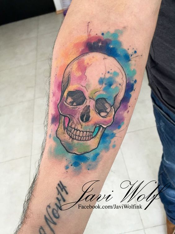 Tattoo of a skull on your arm