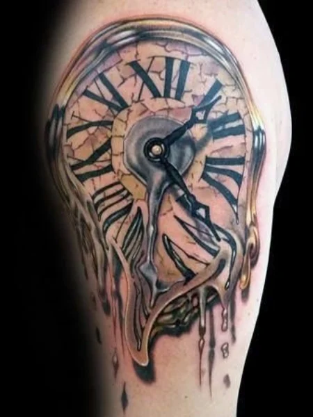 Tattoo of a clock