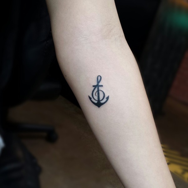 Tattoo Anchor on Forearm