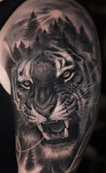 Animal tattoos on the arm