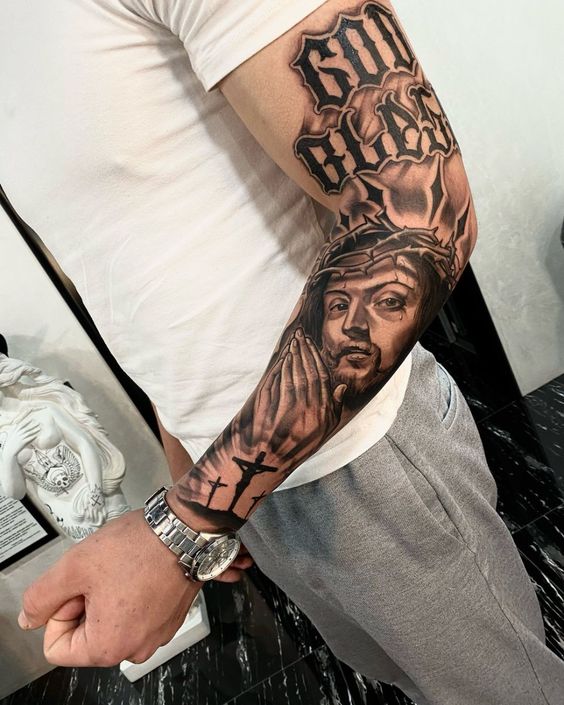 chicano sleeve tattoo