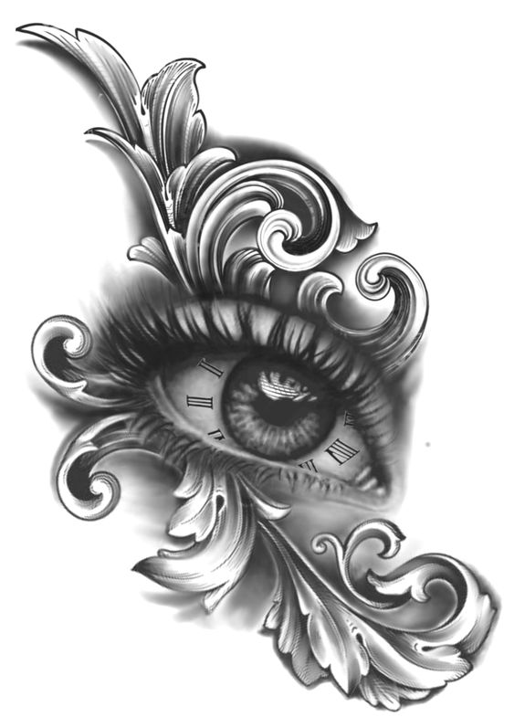 Baroque tattoo sketch