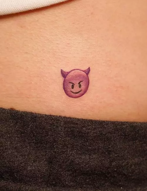 Miniature demon tattoo