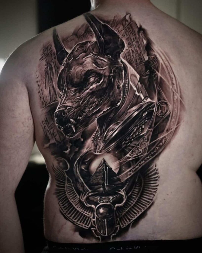 Giant Back of Anubis Black Ink