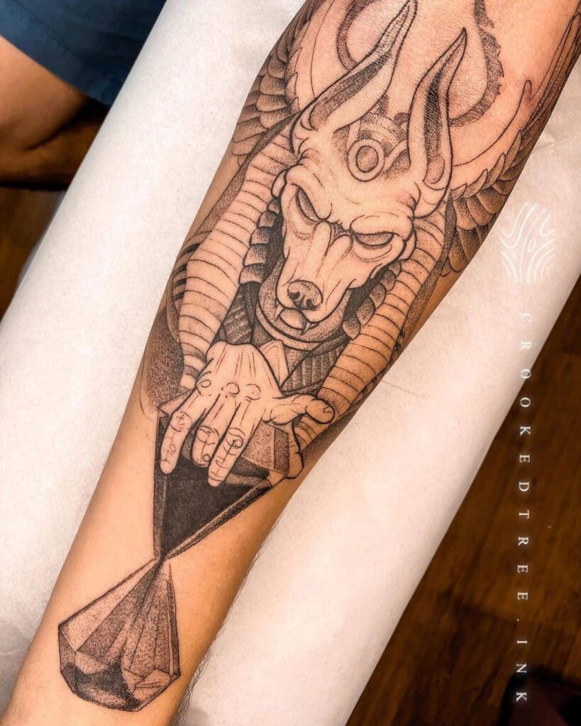 The Black Tattoo of Anubis