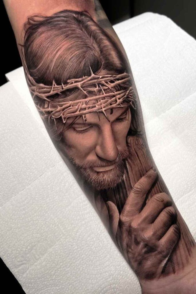 Jesus tattoo on your arm