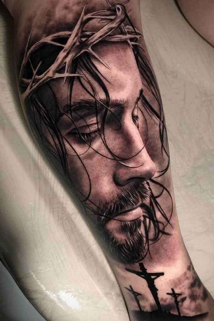 Jesus tattoo on your arm