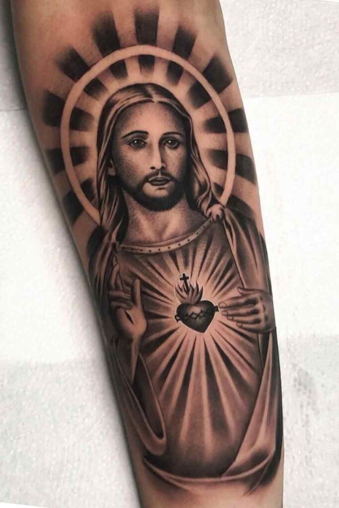 Jesus tattoo on your arm