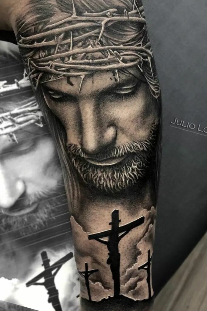 Jesus tattoo on your arm