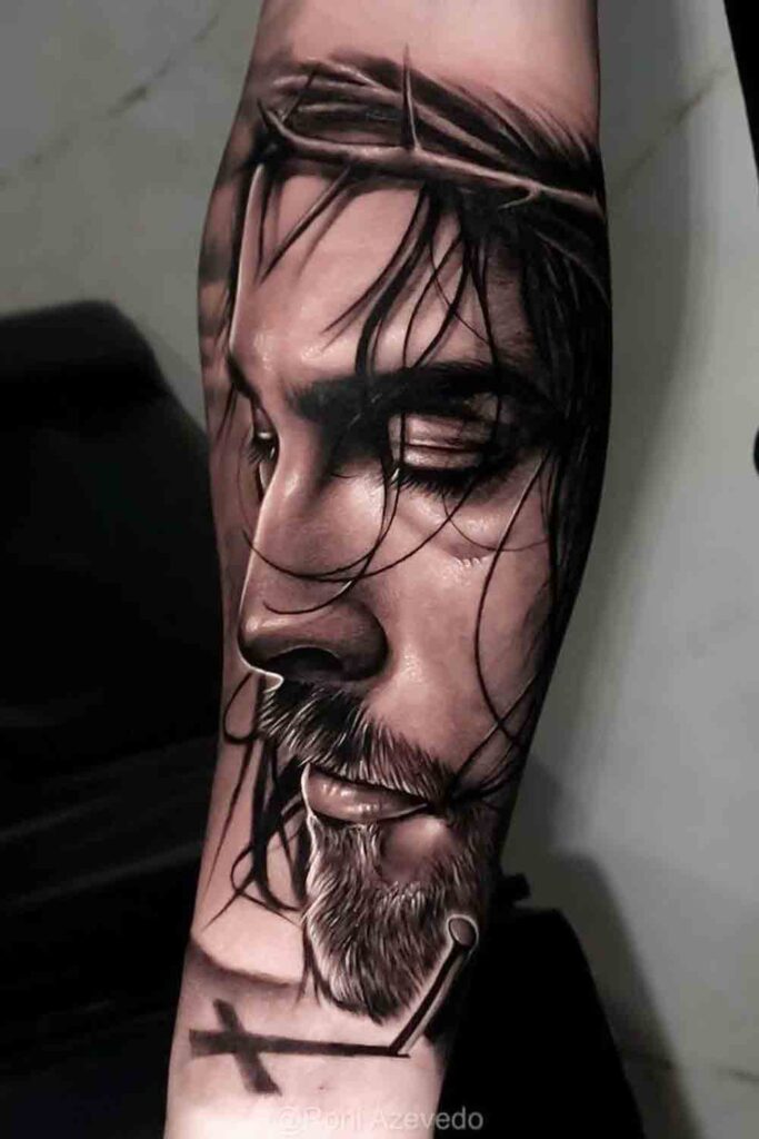 Jesus tattoo on your arm