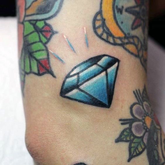 Color Diamond Tattoo for Men